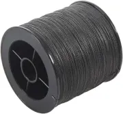 OPLLER 500M 50LB Colorful 4 Strands Multifilament PE Braid Fishing Line (Black)
