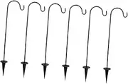 WOONEKY 6 pcs Outdoor Shepherd Hooks Garden Stake Hooks for Hanging Solar Lights Lanterns Bird Feeders and Planters Durable Design for Easy Installation and Versatile Use
