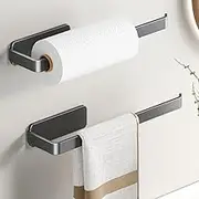 YAOYAOLING 2PcsPaper Towel Holders for Kitchen,Adhesive Paper Towel Holder,Towel Rack for KitchenPaper Towel Holder Wall Mount,Paper Towel Roll Rack,Towel Roll Hanger for Bathroom