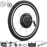 [Voilamart] Electric Bicycle Hub Motor Front Wheel Conversion Kit 26" 48V 1000W E Bike Wheel Conversion Kit with Intelligent Controller and PAS System(Without Battery)