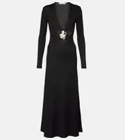 [Christopher Esber] Christopher Esber Trio Stone maxi dress AU 4 black