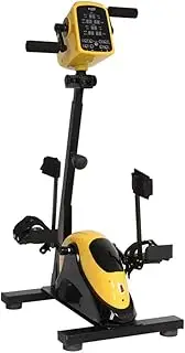 Under Desk Leg Pedal Exerciser with Handle, Electric Pedal Exerciser with Leg Protector Bracket - Rehabilitation Trainer for The Elderly