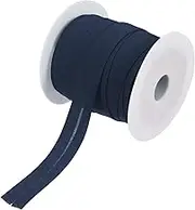 sourcing map 3/4 Inch Single Fold Bias Tape Polyester Continuous Bulk Bias Tape Roll for Sewing, Seaming Quilting Hemming Binding Crafts (Navy Blue 25 Yards)