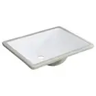 Unbranded Undermount Bath Sink 15.13"x20.25"x7.44" Rectangular White+Overflow