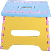 CHILDWEET 18cm High Duty Plastic Folding Bench Portable Handheld Stool for Outdoor Kitchen Camping Fishing Ergonomic Handle