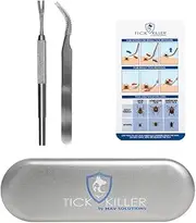 Tick Killer Platinum Tick Remover Tool Set, Stainless Steel Tick Removal Tweezers, Protective Metal Case and Identification Card, Free Alcohol Pads & Disposal Mini Bags