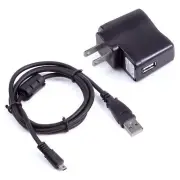 USB AC/DC Power Adapter Camera Battery Charger + PC Cord For Nikon Coolpix S4000