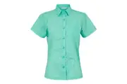 Regatta Womens/Ladies Mindano VIII Leaf Print Short-Sleeved Shirt (Aruba Blue) - UTRG11391