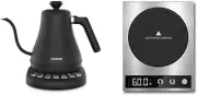 Electric Gooseneck Kettle with 5 Temperature Control Presets & Coffee Mug Warmer