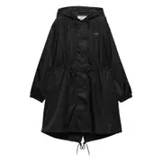 [Prada] Prada Logo-plaque Hooded Parka 42 IT BLACK