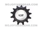 MOJO 13T FIXED GEAR COG - BLACK ANODIZED Cro-Mo TRACK 13 TOOTH 1/8 INCH CNC