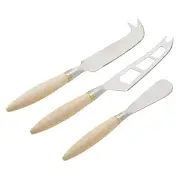 Harvest 3pc Cheese Knife Set Stainless Steel Knives/Spreader Stephanie Alexander