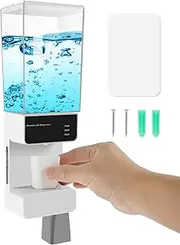 Mouthwash Dispenser Kit,Mouthwash Dispenser,Auto Mouthwash Dispenser,Wall Mounted Automatic Mouthwash Dispenser,3 Adjustable Level Wall Mouthwash Dispenser,650ml Mouthwash Machine Dispenser