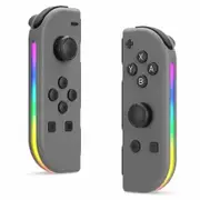 Replacement for Switch Controller,Compatible with Switch Controllers With RGB LED Support Wake-up/Screenshot (Grey)