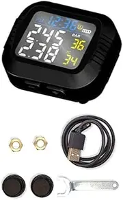 Suesacy Waterproof Motorcycle Real Time Tire Pressure Monitoring System External Sensor Wireless LCD Display Moto TPMS