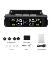 Intelligent TPMS Solar Tyre Pressure Monitoring System Parking Sensors