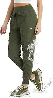[baleaf] Women's Outdoor Trousers with Drawstring Hiking Trousers Water-Repellent Trekking Trousers
