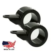 2 Horizontal Bar Clamp 1.75" Tube Roll Bar Cage Light /Whip Tab Mounting Bracket