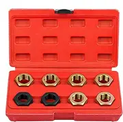 Metric Thread Repair Kit - Metric Thread Chaser Set Restorer Kit,Rethreading Portable Repair Tool Hex Tap Die Tapping Accessories for Automotive