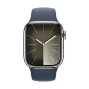 Apple Watch Series 9 GPS+Cellular 41mm Stainless Steel S/M Storm Blue Sport Band