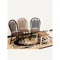 在飛比找ETMall東森購物網優惠-美式溫莎椅實木椅子靠背餐椅法式家具咖啡椅休閑椅復古家用橡木