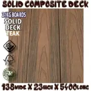 COMPOSITE DECK Teak + Mahogany COLOUR, eco decking WPC COLOUR AS MODWOOD