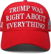 [GODVINTAGE] Trump was Right About Everything Hat Trump MAGA Hats Donald Trump 2024 45-47 with USA Flag Baseball Cap