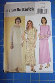 Butterick Pattern #B4130 Size 8,10,12 Misses'/Misses Petite Top and Skirt