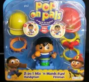pop on pals MIX'N MATCH HANDYMAN FIREMAN 6 pc 2yrs+ new/sealed
