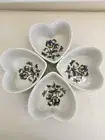 Portmeirion Botanic Garden Set of 4 Heart Shaped Ramekins-Pansy 3.25" x 1.9" New