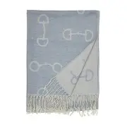 Awst Lila Snaffle Bit Pashmina Scarf Blue