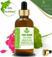 Pure Herbs Geranium Pure & Natural Pelargonium graveolens Essential Oil