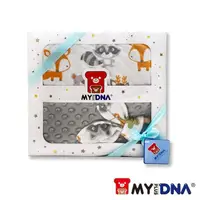 在飛比找momo購物網優惠-【MY+DNA 熊本部】法蘭絨舒適蓋毯禮盒組-森林動物(B0