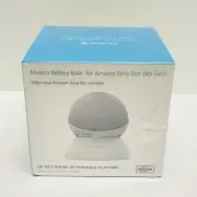 MISSION BATTERY BASE FOR AMAZON ECHO DOT (4th Gen) - MC65W WHITE - NEW SEALED