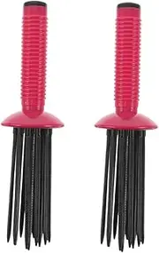 PLAFOPE 2pcs Multi Functional Curling Wand Comb for Effortless Blow Drying and Styling Frizz Hair Brush for Natural Volume and Curly Hair Versatile Styling Tool for Home and Travel