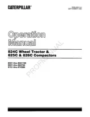 Caterpillar 824C Wheel Tractor 825C 826C Compactor Operators Manual #3