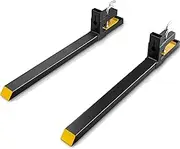 VEVOR Pallet Forks, 1814 kg Capacity clamp on Pallet Forks, 1490 mm Tractor Bucket Forks, Heavy Duty Front Loader Attachment for Tractor, Loader Bucket, Skid Steer, Tractor Forks for Agriculture Farm