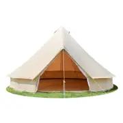 MIUZ 4M 4-Season Bell Tent Waterproof Canvas Glamping Yurt Teepee Commercial Grade Tents - 4M | Canvas Bell Tent
