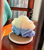 Two Layered Candle Blue Tide Down and White with Ocean Wind Scent Soy Candles Scented Candle Decorative Candles for Home Decor Bathroom Glasshouse Aesthetic Candle for Photo Prop Bath Yoga (LC004)