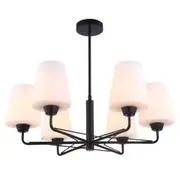 CLA Abbey 6 Light Metal & Opal Glass Pendant Light