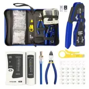 VCELINLK RJ45 Crimping Tool Set LAN Crimping Tool Nipper Plastic Model 25Pcs Pen