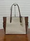 Michael Kors 35S1G2GT7B Gilly Large Jet Set Travel Tote MK Signature Vanilla
