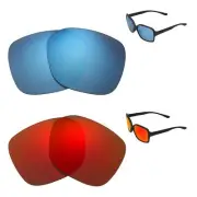 Walleva Fire Red + Ice Blue Polarized Replacement Lenses For Oakley Proxy