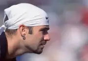 Andre Agassi USA at the US Open at the USTA National Tennis Center- Old Photo 7