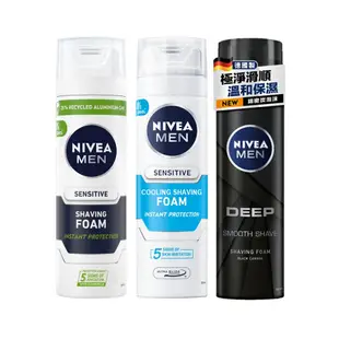 (任選4入) 【NIVEA 妮維雅】 男士刮鬍泡200mlx4入