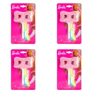 4PK Barbie Fantasy Range Bath Bubble Wand 100g Kids/Child Bath Fizzer/Bomb Pink