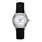 【REVUE THOMMEN 梭曼】華爾街系列 女士自動機械腕錶 銀面X皮帶/25MM(20501.2532)