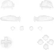 eXtremeRate Transparent Clear Repair ABXY D-pad ZR ZL L R Keys for Nintendo Switch Pro Controller, DIY Replacement Full Set Buttons with Tools for Nintendo Switch Pro - Controller NOT Included