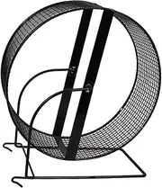 B Baosity Hamster Exercise Wheel Pet Supplies for Gerbils Rats Mice Sturdy Black Fun to Play and Run Running Toy Cage Accessories, Dia 23 cm