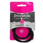 Free Style Metal Free Ponytail Holders 4 Pack - Black